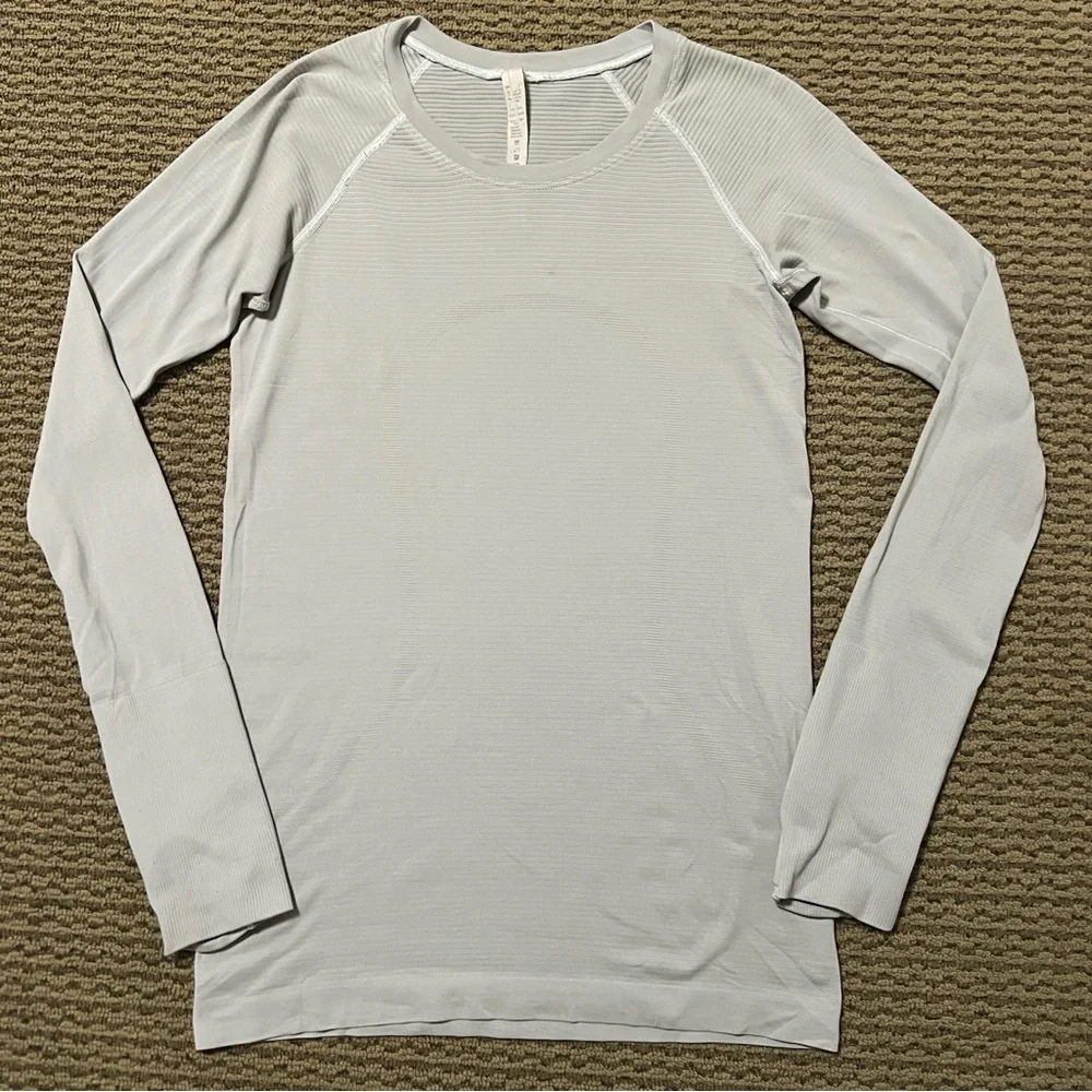 Lululemon Swiftly Tech Shirt Long Sleeve‎ Sports Gray Size 6